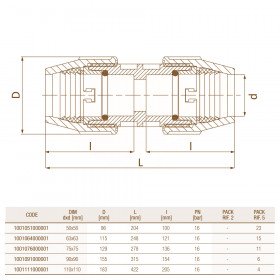 Unidelta 1001 D50-110 муфта