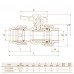 Unidelta 1071 D50-110 фітинги поліпропіленові PP-B компресійні крани кульові перехідні з внутрішньою різьбою
