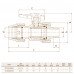 Unidelta 1072 D50-110 PP-B компресійні крани кульові перехідні з зовнішньою різьбою