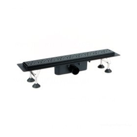 Uponor Aqua Ambient Spot Black решітки душового зливу перфоровані чорні 600, 700, 800, 900 та 1000 мм для душових лотків Aqua Ambient