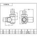 V1301 Carlo Poletti термостат трехосный белый правый