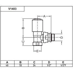 V1403 Carlo Poletti радиаторный кран