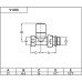 V1408 Carlo Poletti кран отсекающий прямой черный