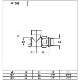 V1508 Carlo Poletti кран отсекающий прямой черный