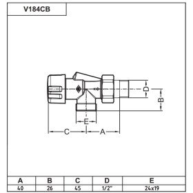 V184 Carlo Poletti кран реверсивный черный