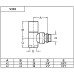 V303 Carlo Poletti кран радиаторный угловой хром