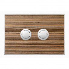 Wood Zebrano / Polished Circle