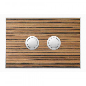 Wood Zebrano / Polished Circle