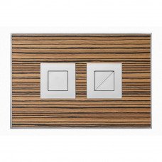 Wood Zebrano / Polished Square