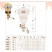 5463 Caleffi Dirtmag дешламатор горизонтальный с магнитом