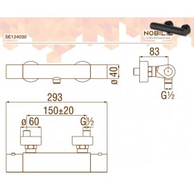 Nobili Seven Black SE124030BM душевой смеситель