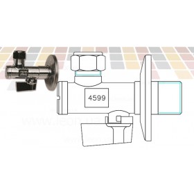 Bianchi 27210400 кран кульовий 1/2x3/8