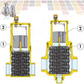 251 Caleffi Solar DISCAL деаератор горизонтальний