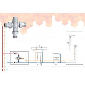 Caleffi 5213 смеситель-термостат