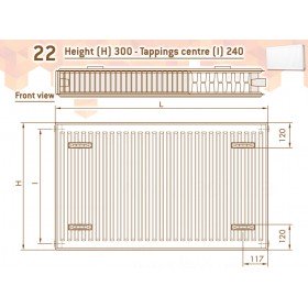 DeLonghi Compact Panel 22 TEK 300