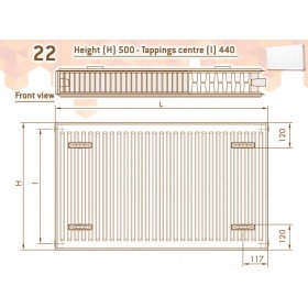 DeLonghi Compact Panel 22 TEK 500