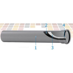 HTEM Valsir PP3 труба канализационная D40