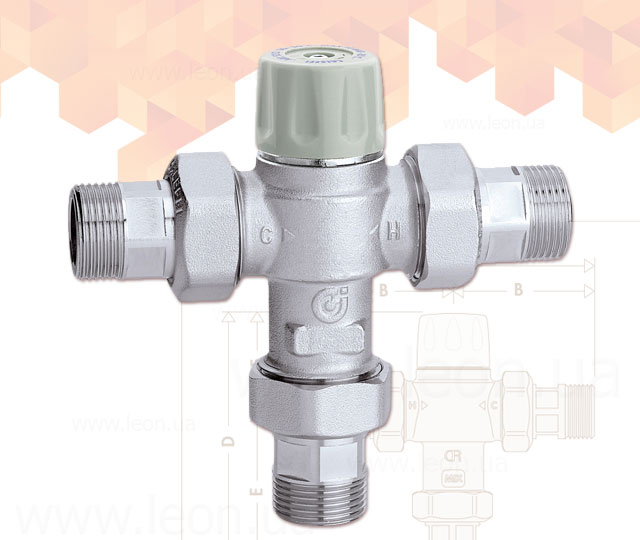 Термостатичний змішувач з захистом від опіків Caleffi 5217