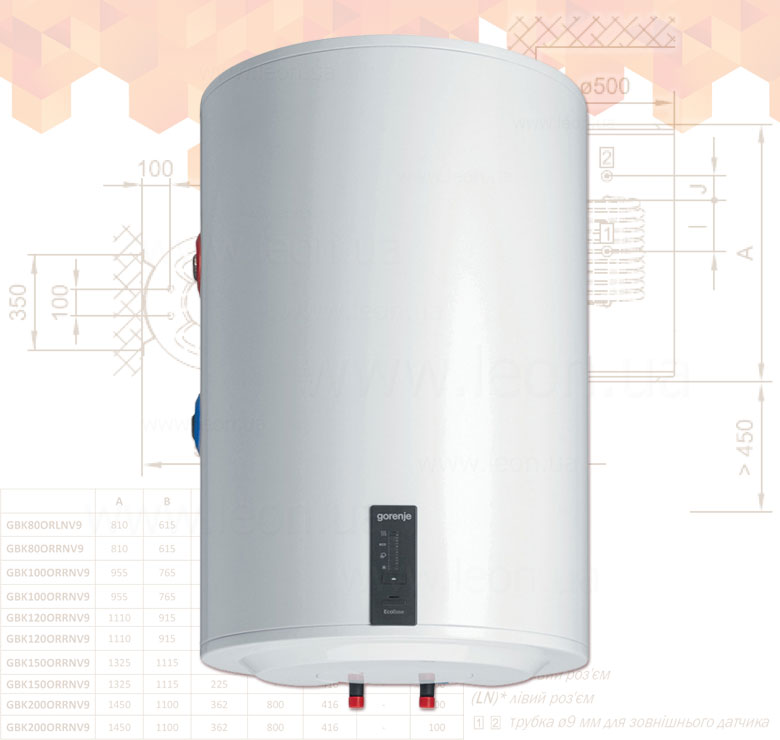 Комбинированный водонагреватель Gorenje GBK OR