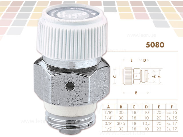 Автоматические воздухоотводчики Caleffi 5080