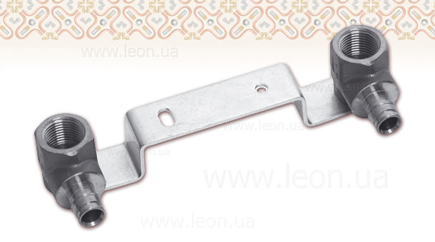 1023037 Uponor Q&E монтажная планка (водорозетка) Gemini 16-Rp1/2“ВР ц/ц 153 мм