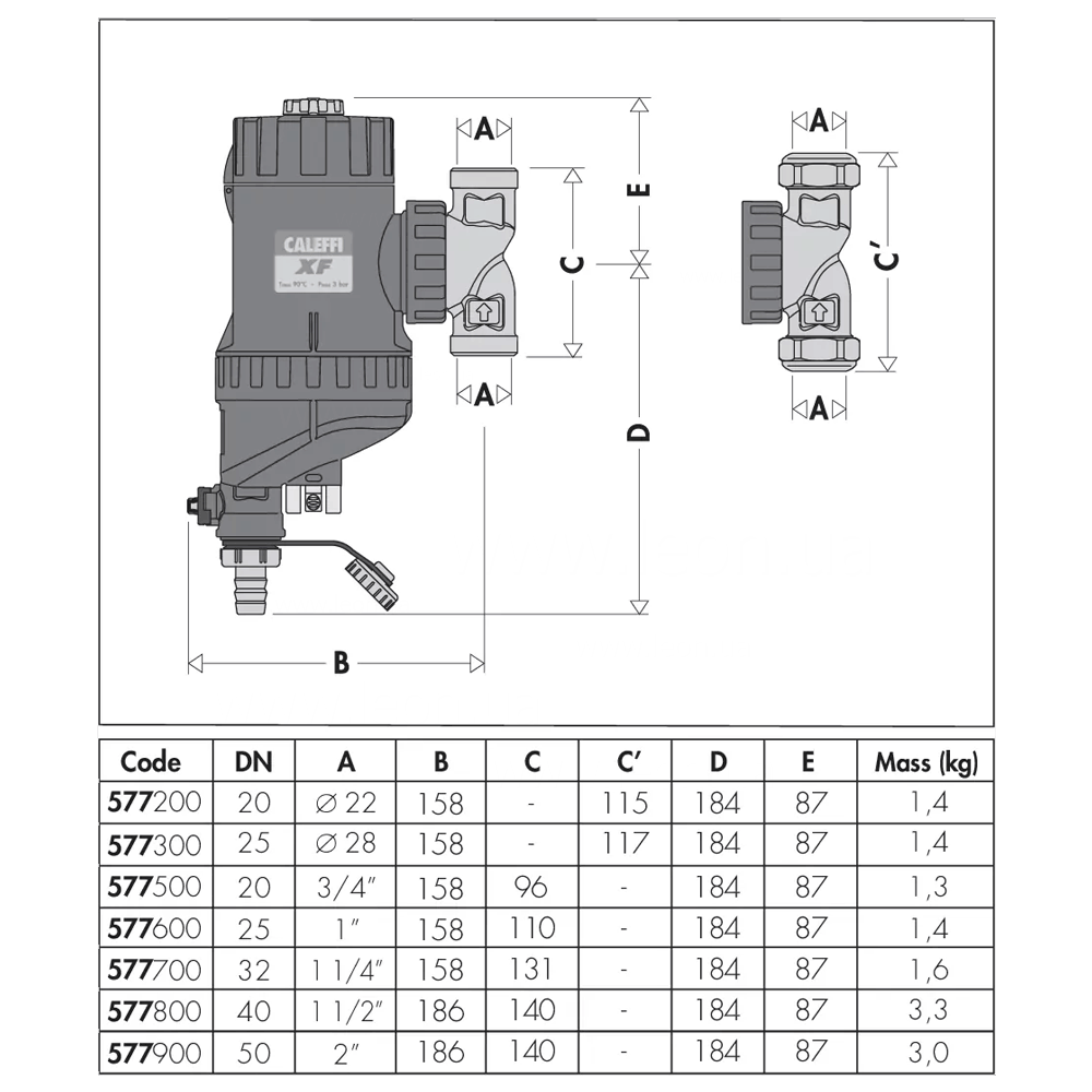 Caleffi XF 577900