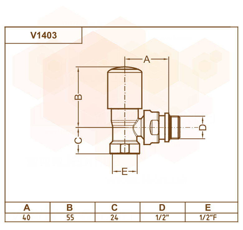 V1403 Carlo Poletti радиаторный кран