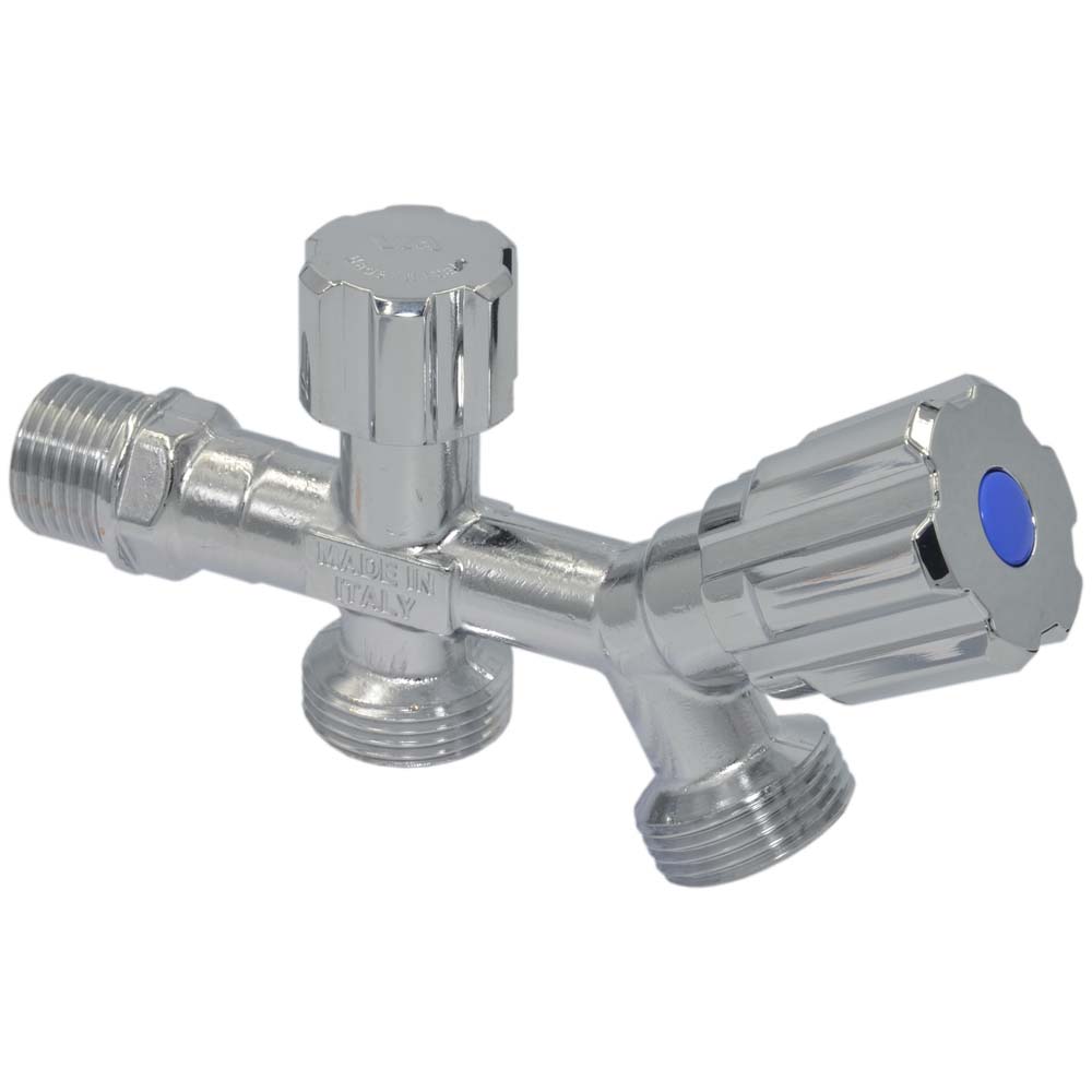 Albertoni D443385 кран вентильний приладовий 1/2х3/4х3/4
