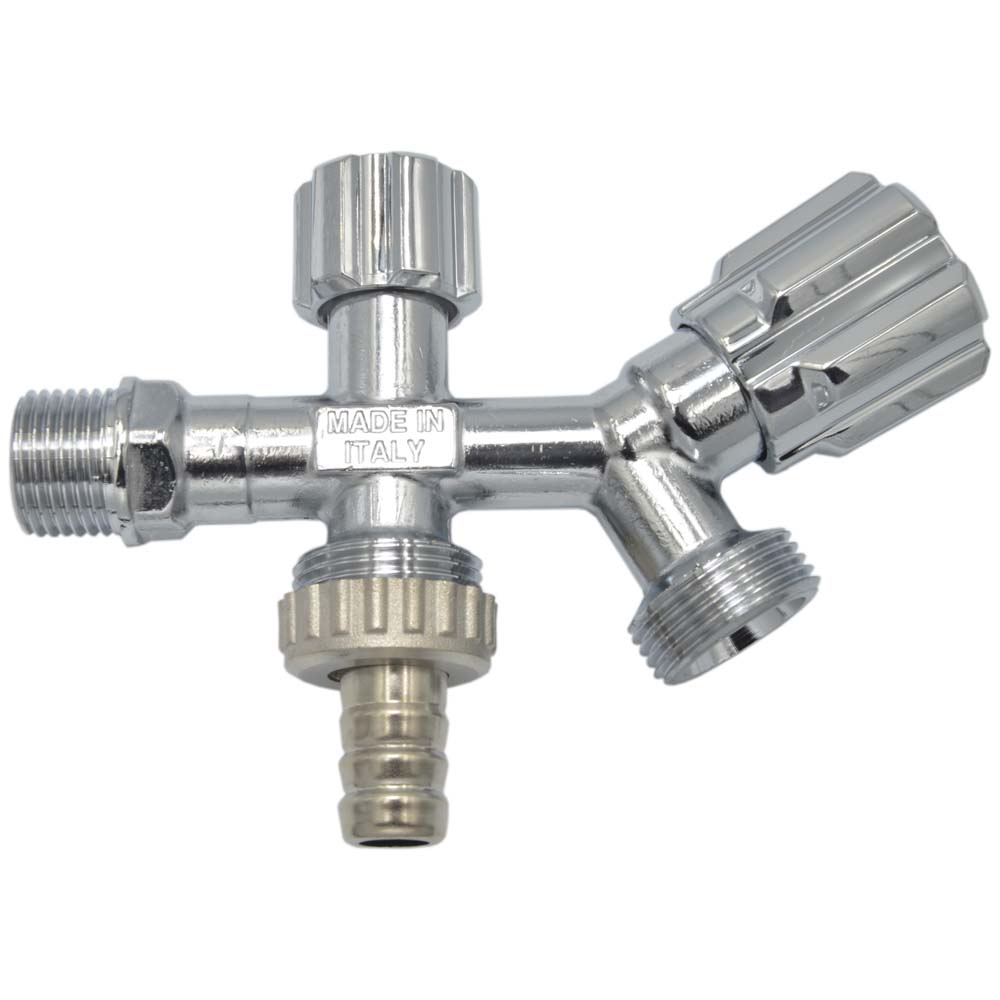 Albertoni D443385 кран вентильний приладовий 1/2х3/4х3/4
