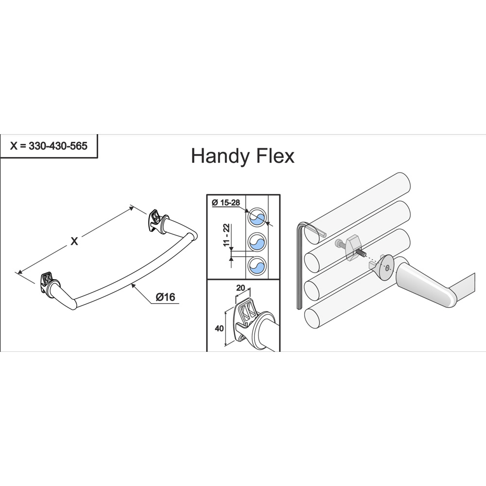 Handy Flex держатель полотенец хром