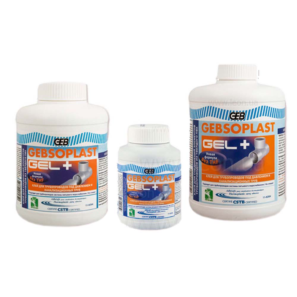 Клей для труб ПВХ Gebsoplast Gel+