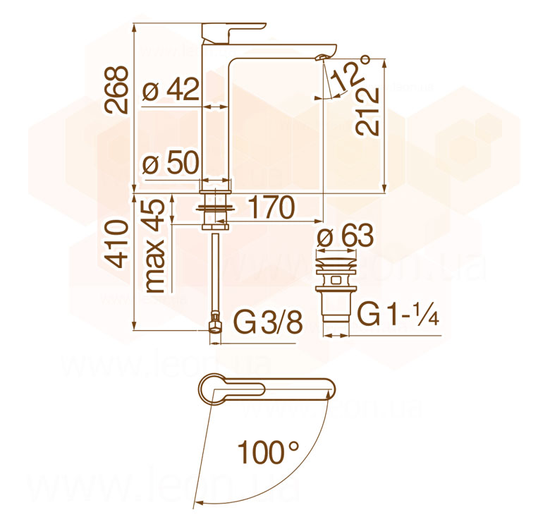 Смеситель для умывальника Nobili ABC ABE87128/2CR