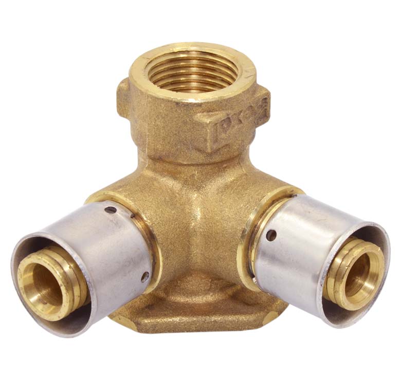 Pexal Brass колено проходное с внутренней резьбой
