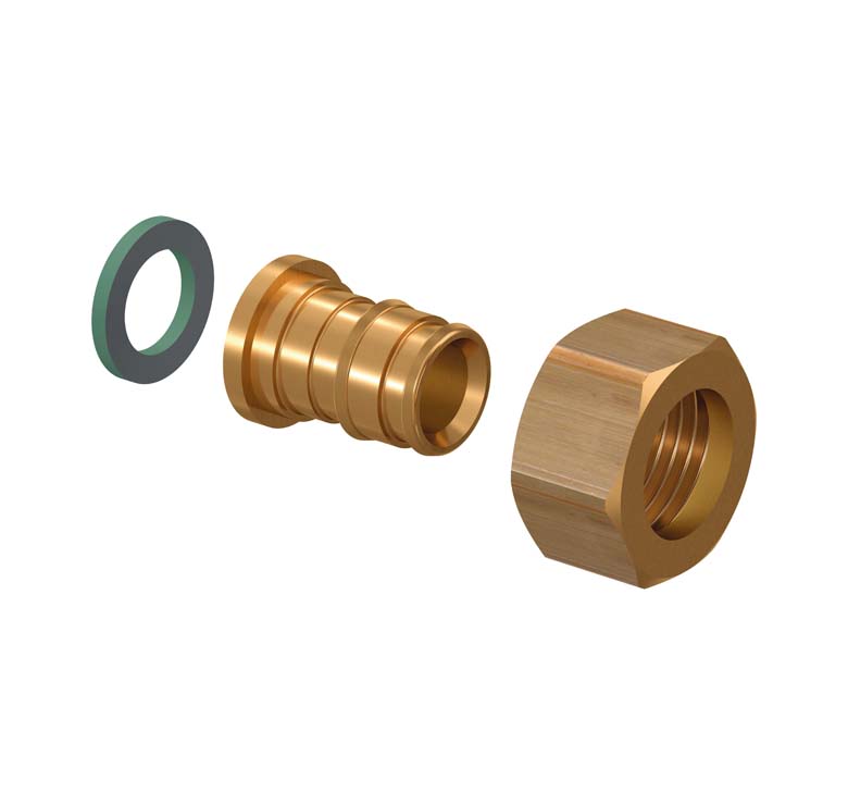 Uponor Q&E латунь штуцер з накидною гайкою