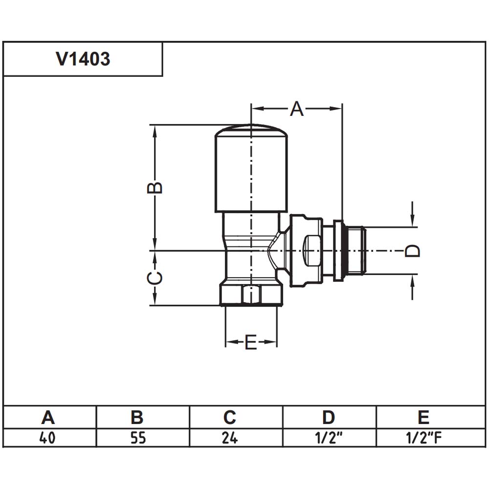 V1403 Carlo Poletti радиаторный кран