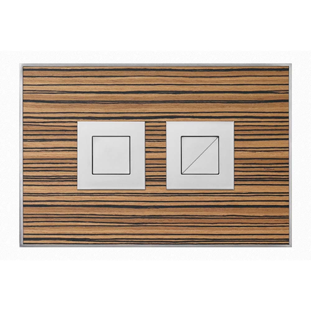 Wood Zebrano / Polished Square