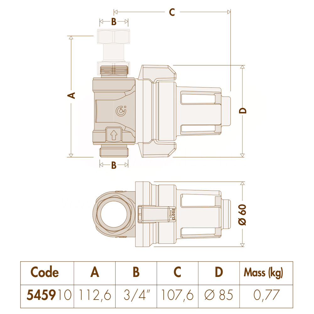 Caleffi XS 5459 магнитный фильтр