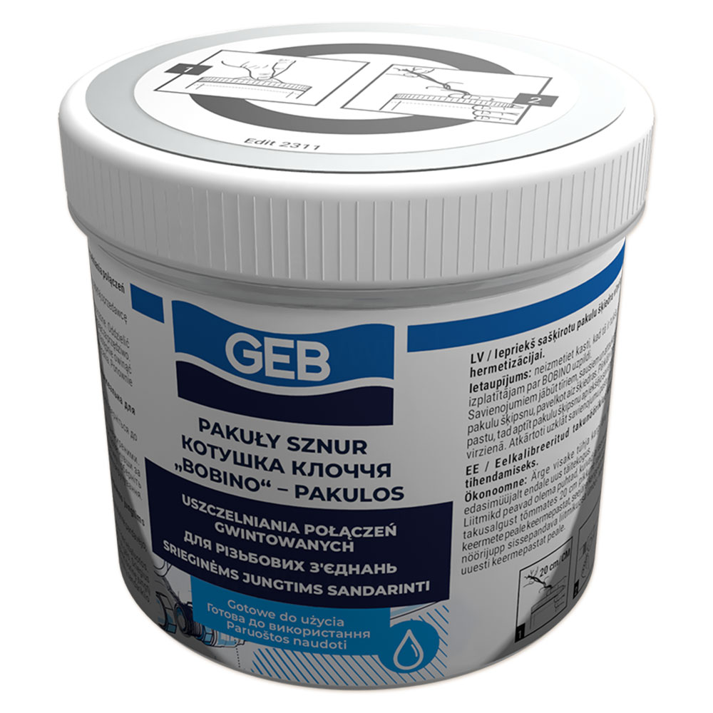 GEB 515033 клоччя сантехнічне у контейнері 80 г
