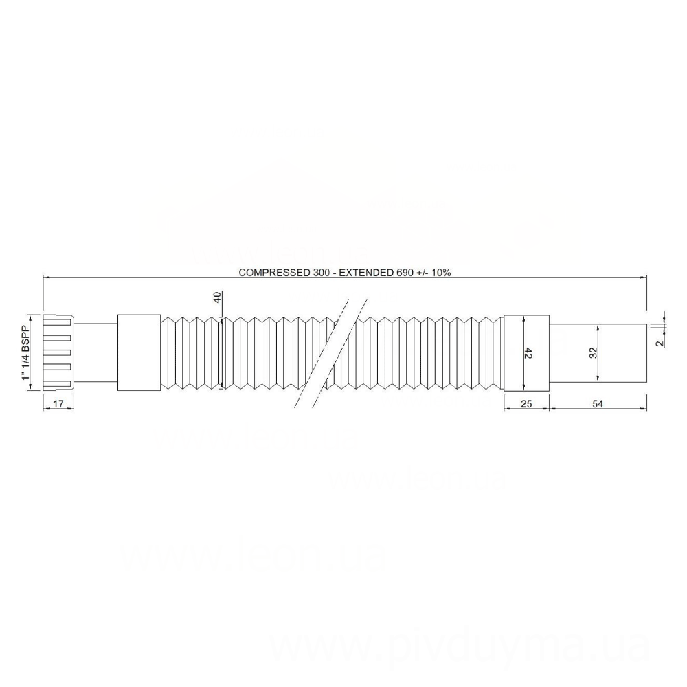 GoPlast 1000NEROPL трубка гофрована чорна