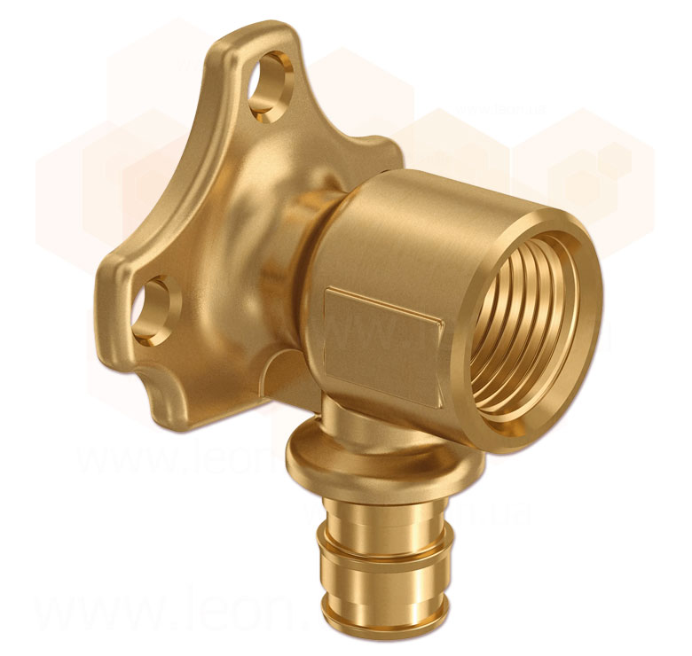 Uponor Q&E латунь водорозетка 3 отвори кріплення