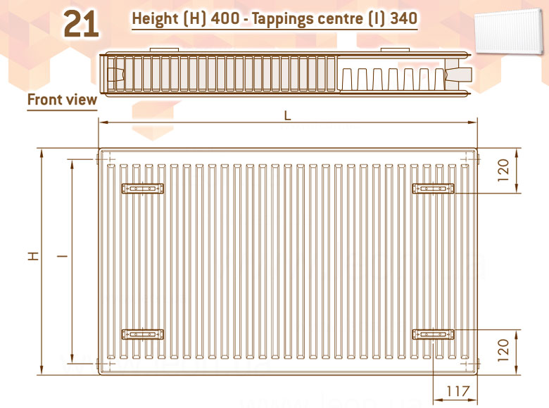 DeLonghi Compact Panel 21 TEK 400