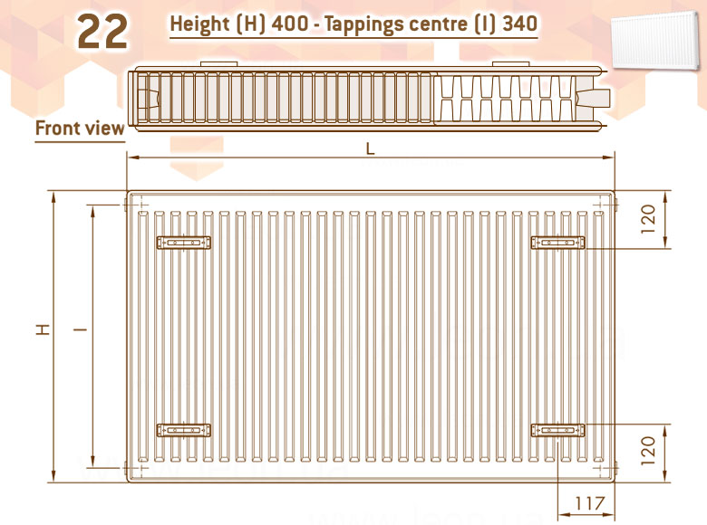 DeLonghi Compact Panel 22 TEK 400