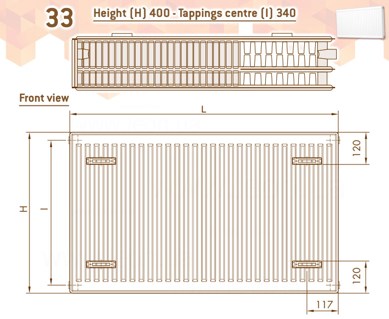 DeLonghi Compact Panel 33 TEK 400