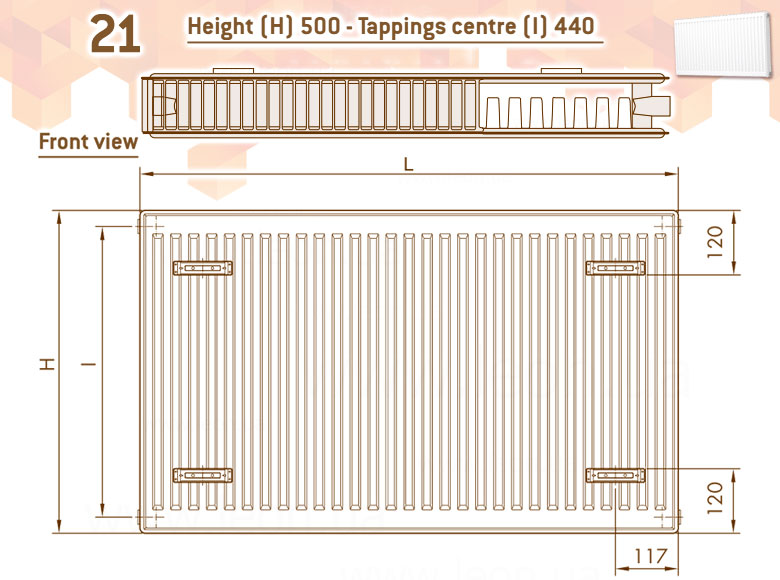 DeLonghi Compact Panel 21 TEK 500