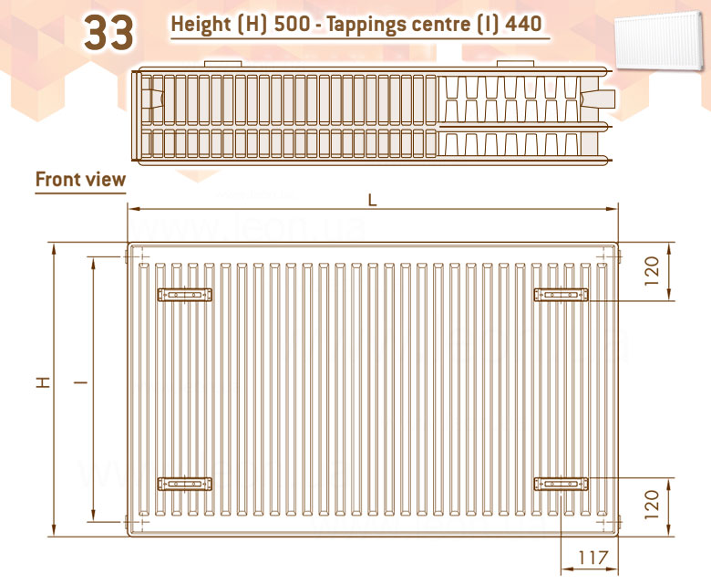 DeLonghi Compact Panel 33 TEK 500
