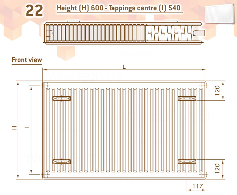 DeLonghi Compact Panel 22 TEK 600