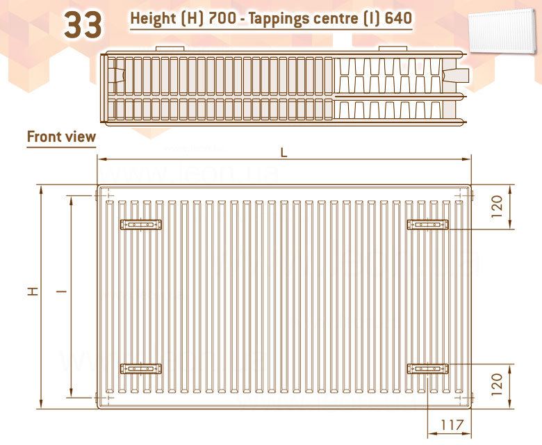 DeLonghi Compact Panel 33 TEK 700