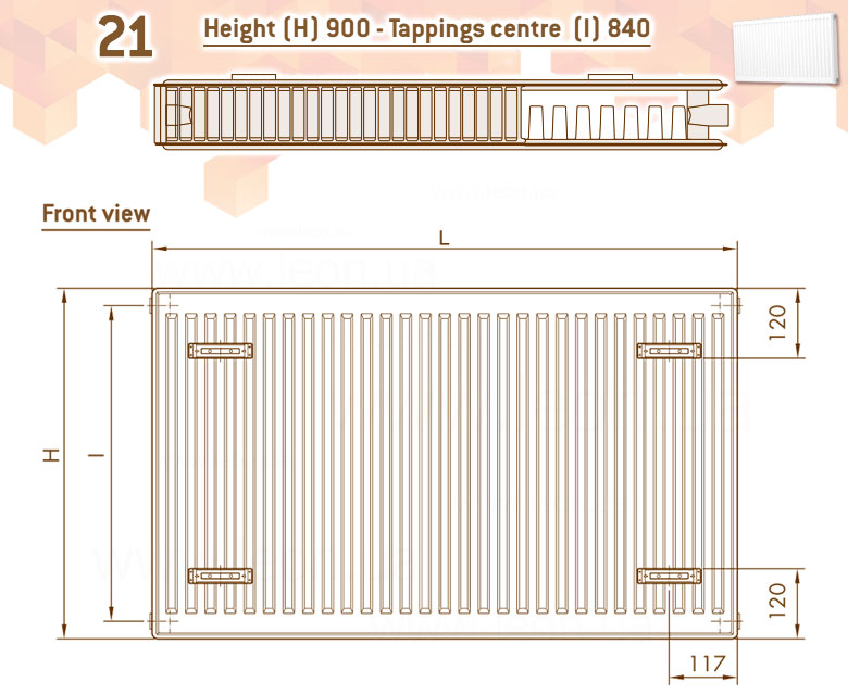 DeLonghi Compact Panel 21 TEK 900