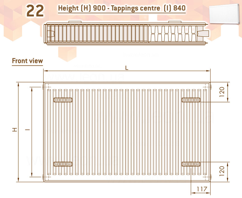 DeLonghi Compact Panel 22 TEK 900