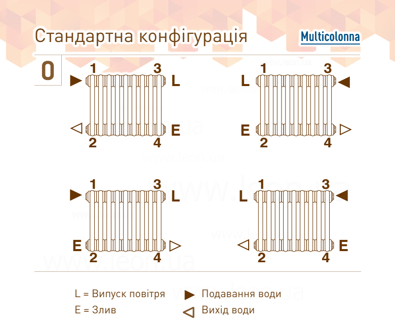 Multicolumn 3 колонны 570 мм черные